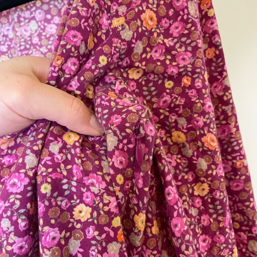 LoveShackFancy Rina Floral Printed Cotton Dress Cottagecore Girly Long Sleeve - Picture 9 of 16